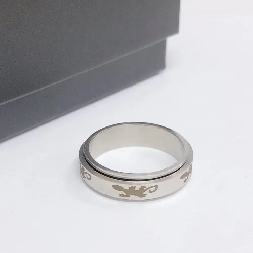 Vista 3 de Gecko - Anillos para ansiedad para mujeres, hombres y niñas, giratorios, inspiraciones libres, alivio del estrés, meditación, banda de acero