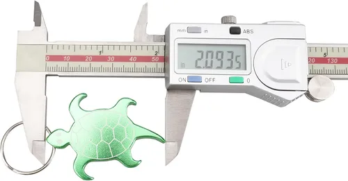Vista 3 de Swatom Llavero abridor de botellas de aleación de aluminio de tortuga, accesorios creativos (1, tortuga verde)