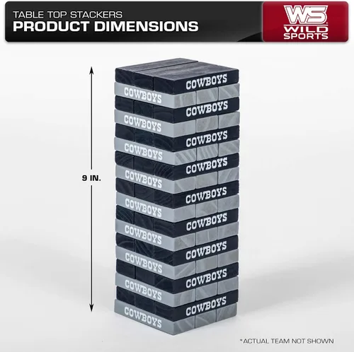 Vista 7 de Wild Sports NCAA Pro Football Tabletop Stackers Block Game for College Football Fan, Dorm Game, Tailgate