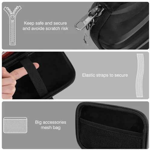 Vista 4 de TOCCOOL Handheld Game Console Portable Case, Protective Travel Retro Mini Game Console Box for Charging Cable, Earphones, Batteries, and Accessories