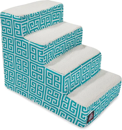 Vista 110 de Majestic Pet - Escaleras portátiles para mascotas suave escalón de espuma de sherpa escalones para perros y gatos rampa para cachorros