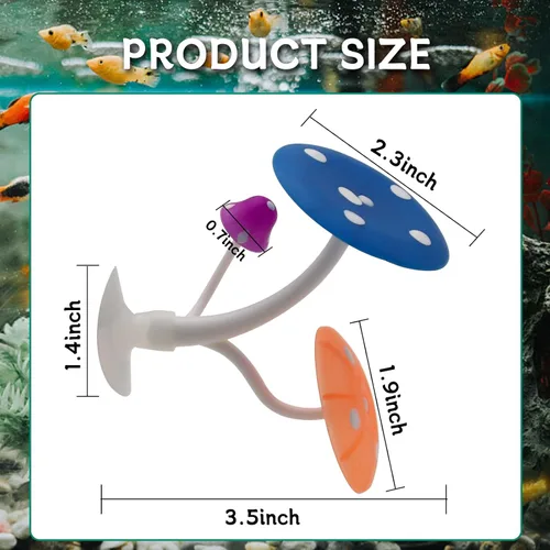 Vista 7 de Betta Fish Rest - Hamaca de hongos de silicona suave, cama de descanso para peces Betta, almohadilla de juego de cría de peces con ventosa