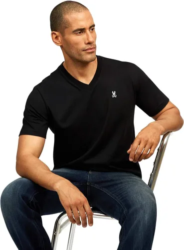 Vista 4 de Camiseta clásica con cuello en V gris para hombre - B6U100CRPC