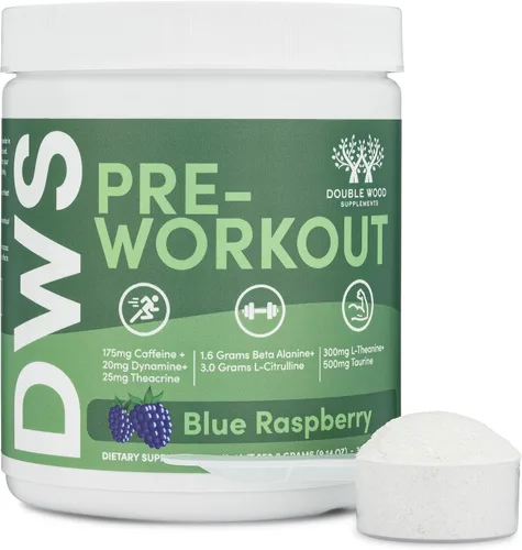 Vista 5 de Polvo de preentrenamiento para hombres y mujeres (30 porciones de cafeína, beta alanina, L-citrulina, dinamina, L-teanina, taurina, teacrina y más)