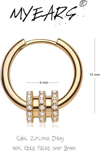 Vista 5 de MYEARS Women Huggie Earrings Gold Hoop 14K Gold Filled Small Simple Handmade Hypoallergenic Everyday Jewelry