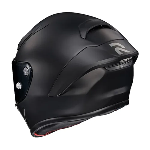 Vista 4 de HJC RPHA 1N Casco de motocicleta sólido con visera HJ-35 Pinlock, aprobado por el DOT (Negro mate, Grande)