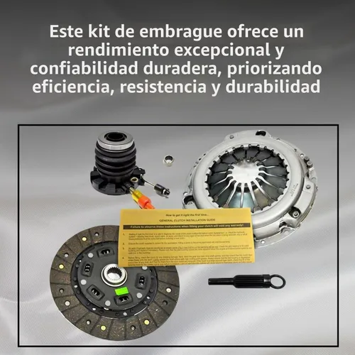 Vista 5 de Kit de embrague EFT HD con cilindro esclavo CSC para camioneta Ford Ranger 1995-2011 2.3L, 2.5L, 3.0L. Especificaciones OEM con construcción