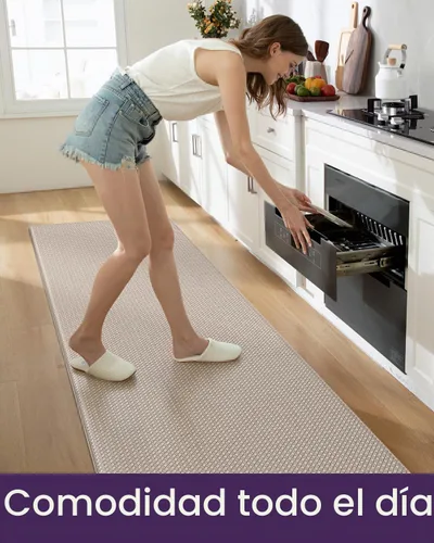 Vista 5 de DEXI Alfombrillas de Cocina Acolchadas Anti Fatiga, 17x59, Alfombra de Pasillo para Estar de Pie Impermeable, Espuma Viscoelástica Cómoda Acolchada