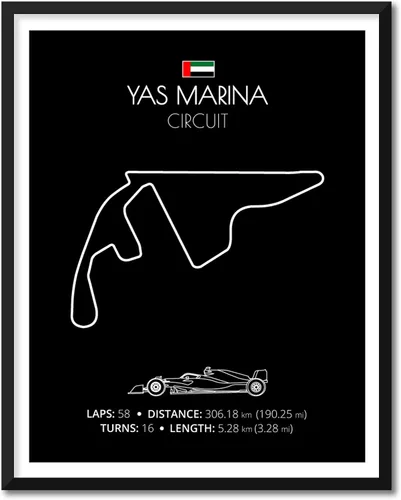 Vista 17 de Custom Car Posters Póster hecho a mano compatible con Autodromo Enzo e Dino Ferrari (Imola, Italia), póster de pista de carreras diseñado