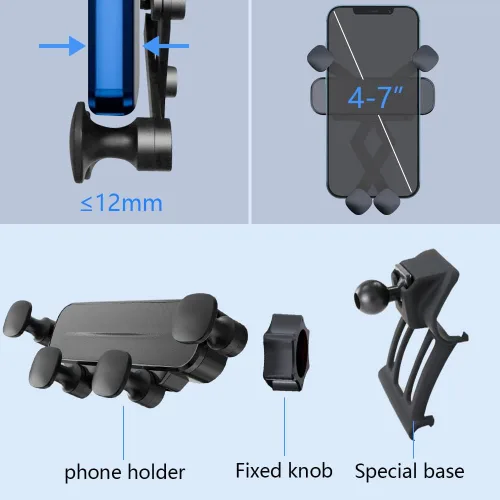 Vista 6 de Soporte de teléfono para automóvil para BMW X1 SUV sDrive28i xDrive28i xDrive28i y 2018-2022 X2 F48 F39 Accesorios de automóvil, decoración