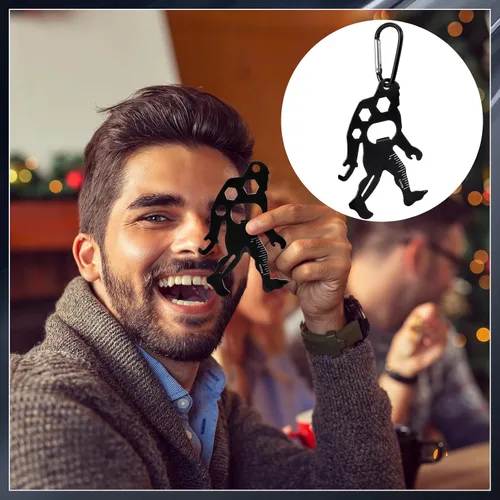 Vista 4 de Cholemy 12 herramientas de tarjetas de crédito, regalos novedosos para el día del padre, hombres, papá, relleno de calcetines, billetera