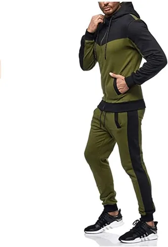 Vista 3 de Marine Royal Conjunto deportivo para hombre, con cremallera completa, para correr al aire libre