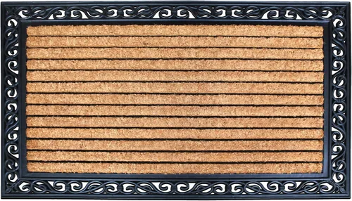 Vista 23 de A1HC Tapete para Puerta de Fibra de Coco Natural y Caucho, 30"x48" – Grueso, Duradero, Resistente, Anti-Desprendimiento, Resistente a la Medio