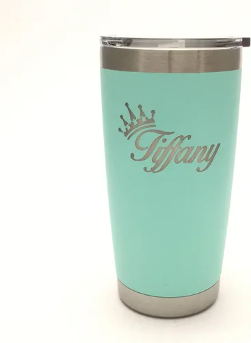 Vista 5 de Yeti Rambler - Vaso de acero inoxidable grabado personalizado con nombre de tiara de princesa, no es una calcomanía