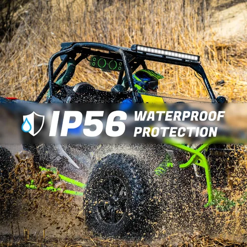 Vista 4 de GoHawk Barra de sonido UTV de 17 pulgadas con 6 altavoces y barra de sonido Bluetooth, RGB ATV 400W Peak Power, Waterproof, FM Radio/USB/AUX
