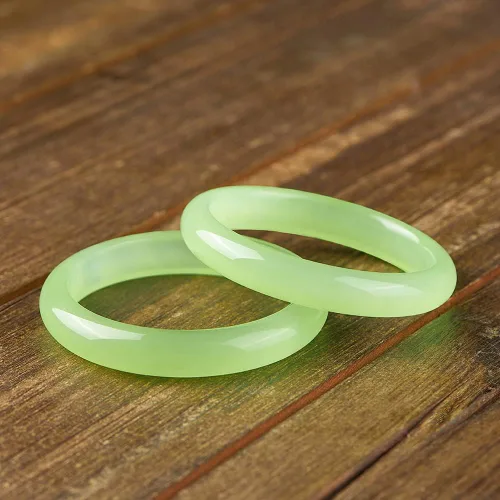 Vista 3 de XiskCan Large Size 62mm Jade Bangle Bracelet for Women, Good Luck Gifts