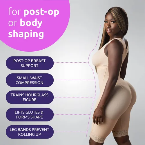 Vista 4 de Snatched Body - Women's Stage 1 Faja Colombianas with Bra Shapewear BBL Post Surgery Compression Garment Butt Lifting