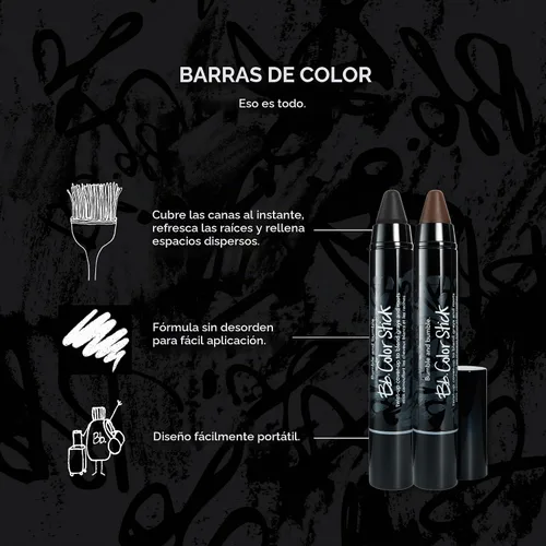 Vista 3 de Bumble and bumble. Cabello gris en barra de color + cobertura de raíces en marrón natural + tonos negros