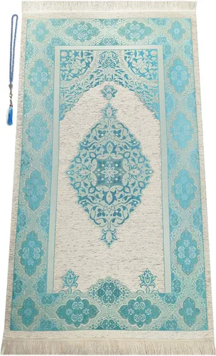 Vista 12 de ihvan online Alfombra de oración musulmana Tasbih con 99 cuentas, chenilla suave, ligera y plegable, tapete de oración portátil de viaje, regalo