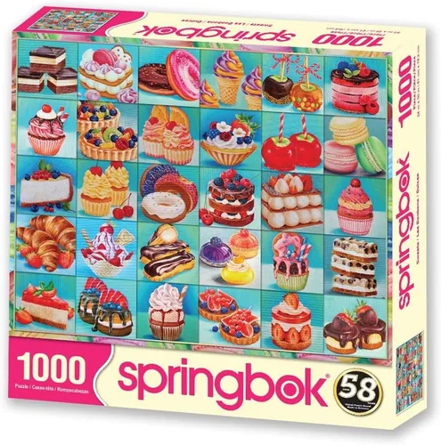 Vista 2 de Springbok Sweets - Rompecabezas de 1000 piezas para adultos, piezas de corte único, fabricado en Estados Unidos