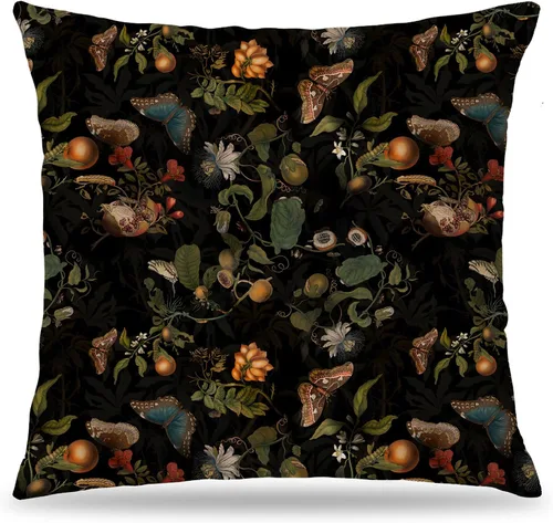 Vista 50 de Fundas de Almohada Gótica de Polilla y Mariposa 18x18, Fundas de Almohada Celestial de Luna de Academia Oscura para Sofá, Decoración Gótica