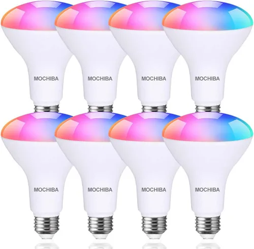 Vista 7 de Bombillas LED inteligentes WiFi compatibles con Alexa y Google Home Assistant Music Sync Bombilla cambiante multicolor A19 E26 10W 900LM