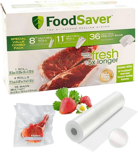 Vista 2 de FoodSaver Special Value - bolsas sellables combo rollo de 1-8", 4-11". bolsas pre cortadas