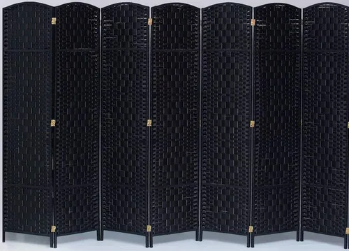 Vista 25 de Legacy Decor 8 Panels Room Divider Privacy Partition Screen Bamboo Fiber Natural Color 5.9 ft High X 11.7 ft Wide