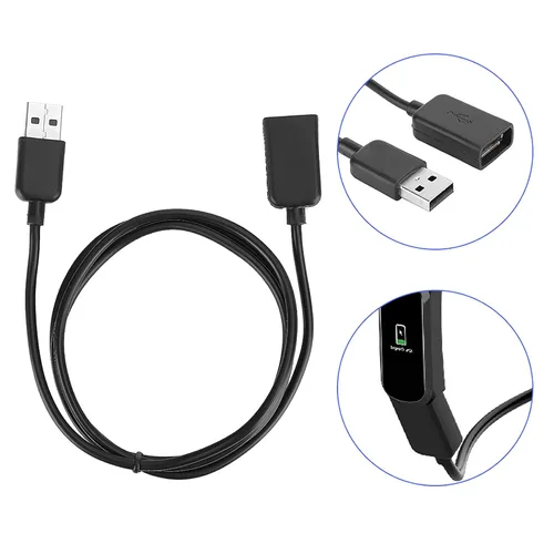 Vista 6 de Cable cargador de pulsera, cable de cargador de reloj inteligente, cable de carga de pulsera inteligente USB portátil, cargador de pulsera TPE