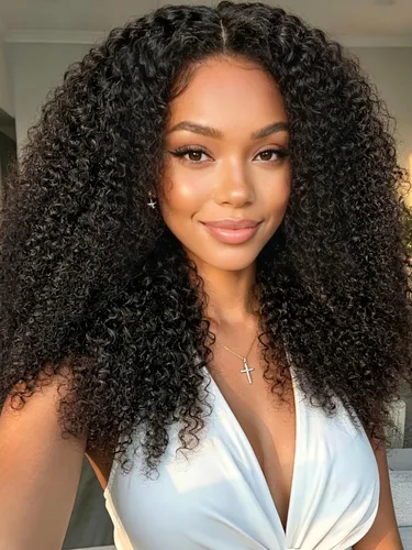 Vista 45 de KLAIYI Pre Everything™ Yaki - Pelucas de cabello humano lacio Yaki sin pegamento con reflejos degradados, color marrón balayage, encaje frontal