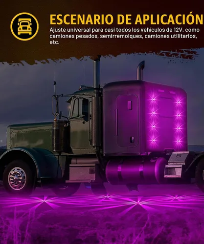 Vista 7 de Partsam 2 Piezas Luces de Cristal de Sandía [Patentadas] Luz de Lente Transparente LED Morado Claro Luces Marcadoras Laterales de Separación