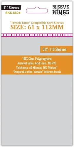 Vista 14 de Sleeve Kings Fundas para tarjetas estándar, 110 unidades, transparentes de 60 micrones de grosor, tamaño mini (1.575 x 3.504 in), compatibles
