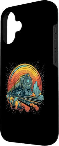Vista 2 de Funda para iPhone 16 Train Locomotora y modelo de trenes de ferrocarril