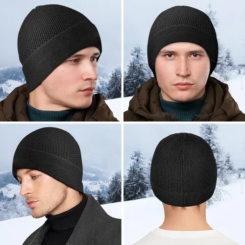 Vista 3 de Gorro de bambú ligero para hombres y mujeres, suave y cómodo para dormir