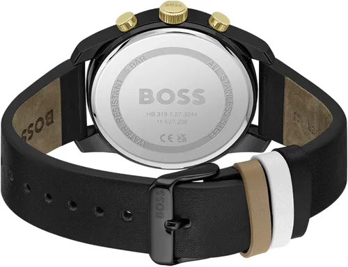 Vista 3 de BOSS Reloj de cuarzo Trace para hombre, Negro