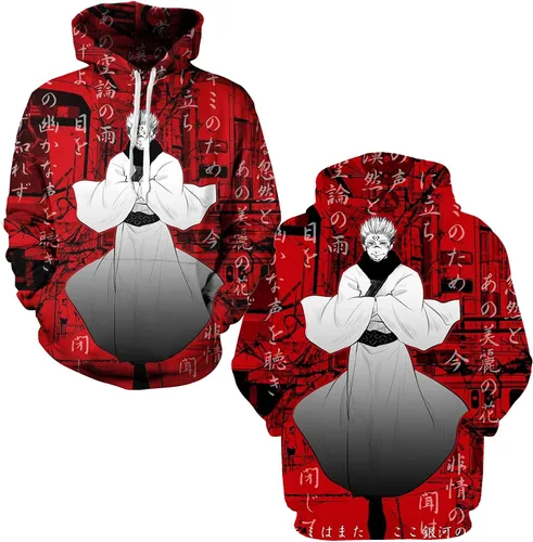 Vista 3 de Goujian Sudadera unisex con capucha para hombre, sudadera con capucha de manga larga con estampado 3D