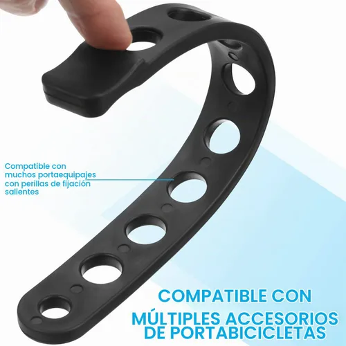 Vista 6 de Boao - Soporte para bicicleta (6 unidades), correas de goma para ciclismo