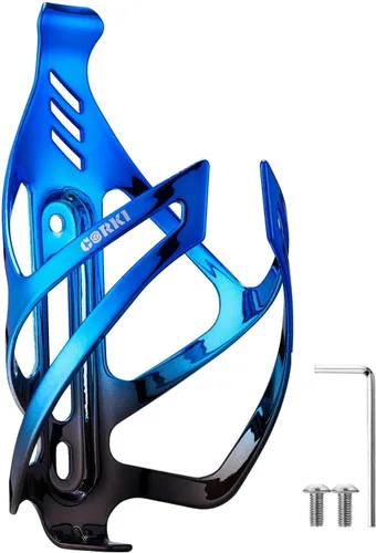Vista 11 de Corki Cycles - Soporte para botella de agua para bicicleta de aleación de aluminio, jaula universal para botellas de agua para bicicletas