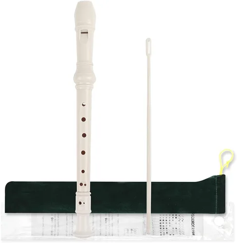 Vista 9 de Mr.Power Flauta dulce soprano de madera de arce, llave C, digitación alemana de estilo alemán, 8 agujeros, 2 piezas, instrumento musical aprobado