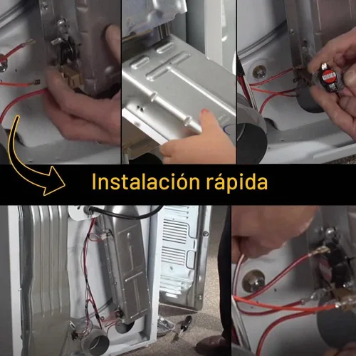 Vista 6 de Elemento calefactor de secadora para Whirlpool WED4815EW1 WED5000DW2 WED6200SW1 WED6600VW0, WED4800BQ1, WED4800XQ0, WED4800XQ1, WED4900XW0