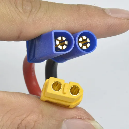 Vista 7 de 2 pares EC5 a XT60 conector macho hembra adaptador de conversión de enchufe con 2.0 in 12 AWG cable de alambre para RC Hobby Modelo FPV Drone Car