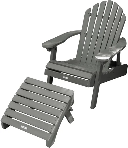Vista 20 de highwood AD-KITCHL1-BKE Hamilton Silla Adirondack plegable y reclinable con otomana, color negro