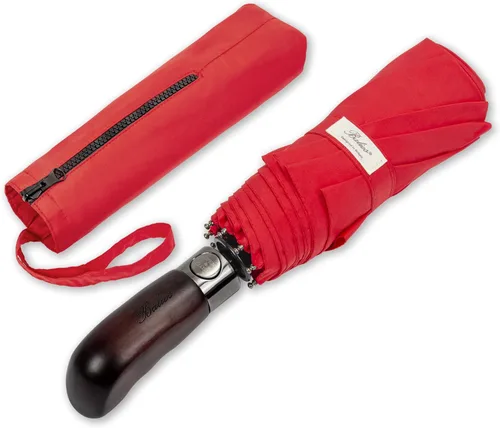 Vista 11 de Balios Paraguas Plegable de Viaje con Mango de Madera Real Apertura y Cierre Automático Toldo Ventilado Resistente al Viento - Diseñado en Reino