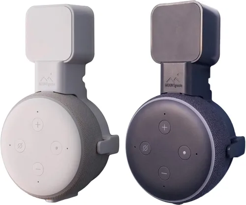 Vista 12 de Echo Dot Wall Mount El original Outlet Hanger Se adapta a Amazon Echo Dot 3ª generación Sin sonido amortiguado Parrilla de altavoces