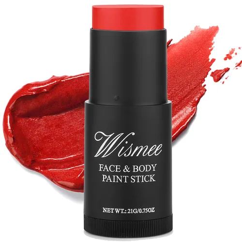 Vista 11 de Palo de pintura facial blanca de payaso, cobertura completa, maquillaje de cuerpo blanco para Halloween, cosplay, bromista, zombi, vampiro