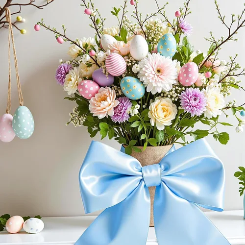Vista 3 de Babenest Bandas de satén para silla, 50 lazos mejorados para silla, lazos para bodas, banquetes, fiestas, Pascua, Navidad, baby shower, decoración