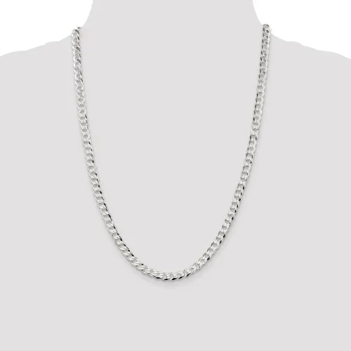 Vista 2 de The Black Bow Collar de cadena plana maciza de plata de ley de 0.226 in para hombre