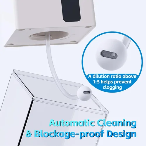 Vista 6 de Dispensador automático de jabón espumoso sin contacto, dispensador inteligente de jabón para platos de manos recargable por USB para fregadero