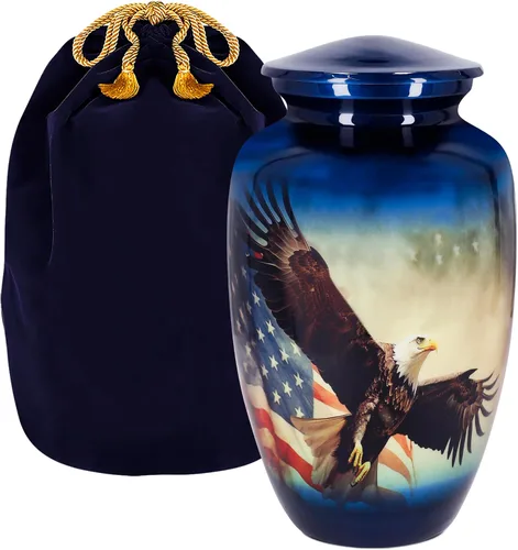 Vista 10 de Trupoint Memorials Urnas de cremación para cenizas humanas, urna de entierro decorativa militar y patriótica para veteranos hombres y mujeres