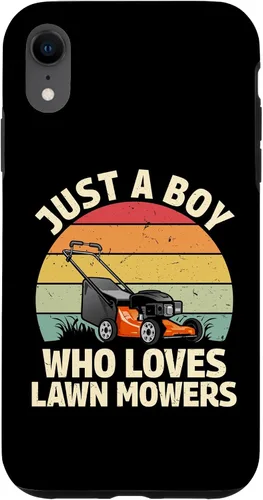 Vista 25 de just a boy who Loves Lawn mowers Funny Gardening Lover Art Case for iPhone 17